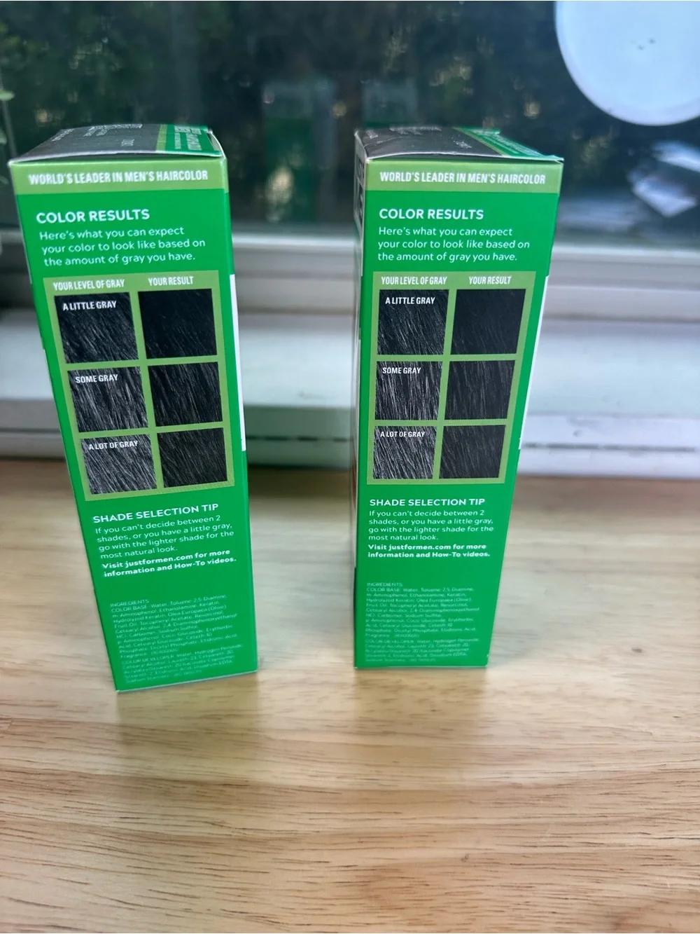 Just for men Shampoo-In Color Hair Color - Real Black two boxes